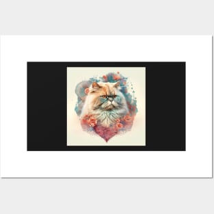 Bundle of love - Persian cat- Purr-fect valentine gift for the feline-loving pet lover Posters and Art